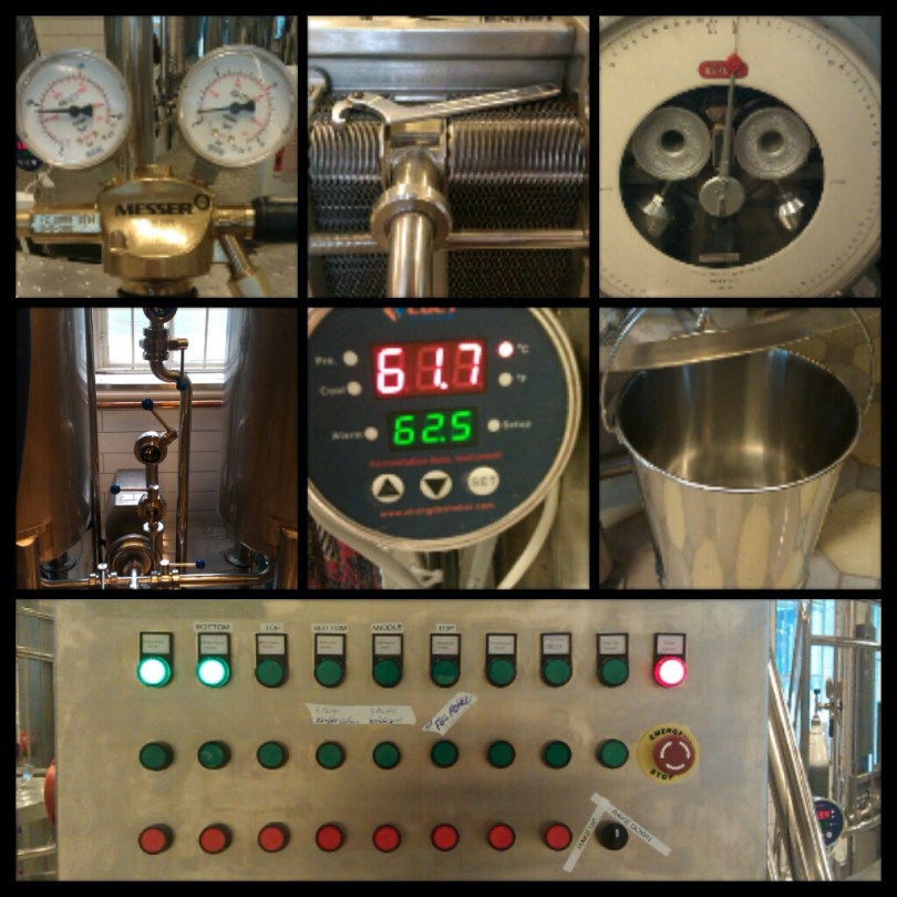 A collage of machinery objects, some of them look like faces too :)